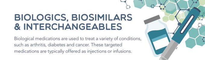 BioPrescribers's tweet photo. #DYK? There are 3 types of #biologics:

1️⃣ Innovator biologics
2️⃣ Biosimilars
3️⃣ Interchangeable biosimilars 

Learn more: https://t.co/TiZInWzU1R https://t.co/hQijZzZ68w