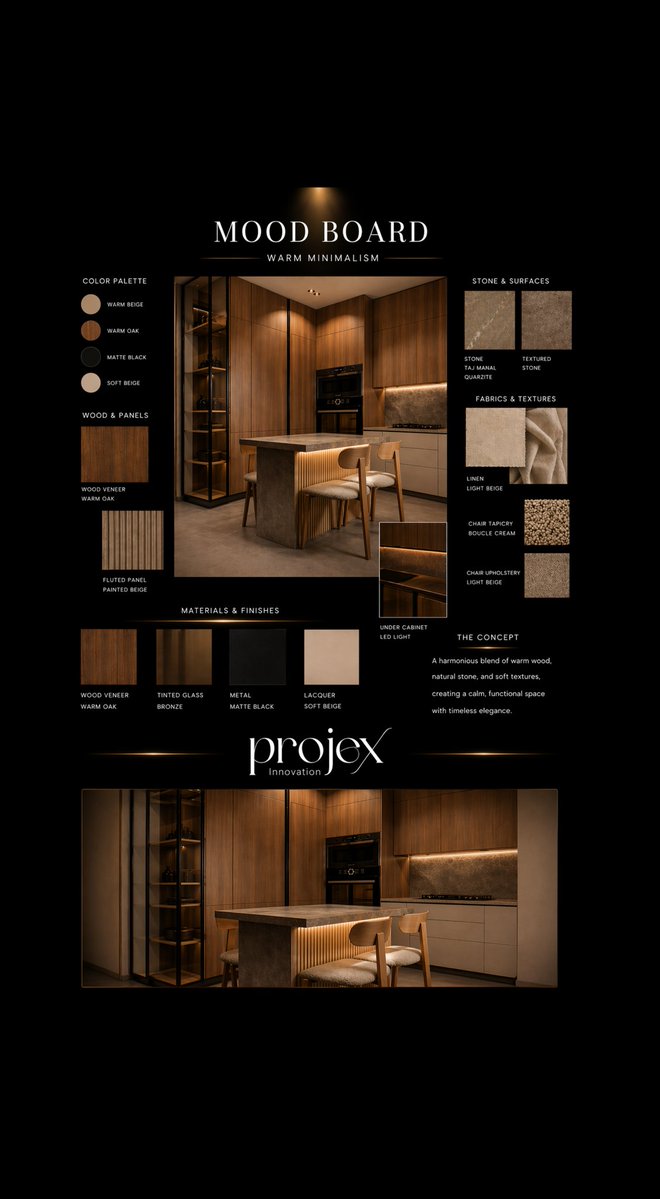 projex20's tweet image. Mood boards turn ideas into clarity..
They help us translate the client’s vision
into a perfectly executed design✨

#byprojexinnovation #nouressam #interiors #moodboardmagic #ModernInteriors