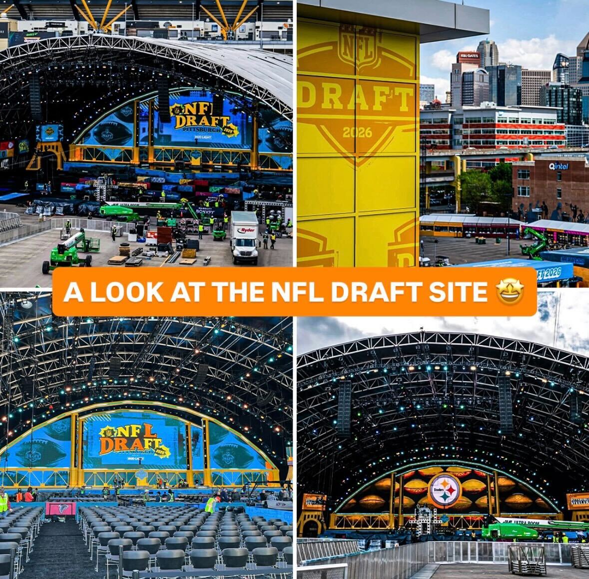 SNFonNBC's tweet photo. NFL Draft loading... 👀

📷: Steelers, @HolsingerRiley https://t.co/FLcQH6r3Pl