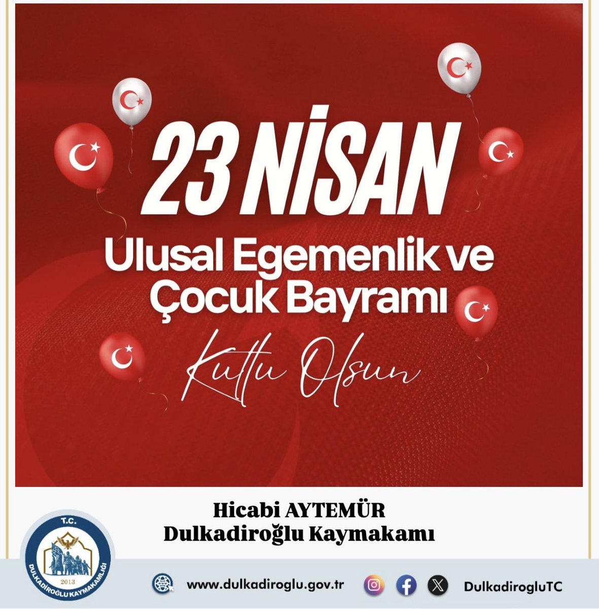 Dulkadiroğlu Kaymakamlığı tweet media