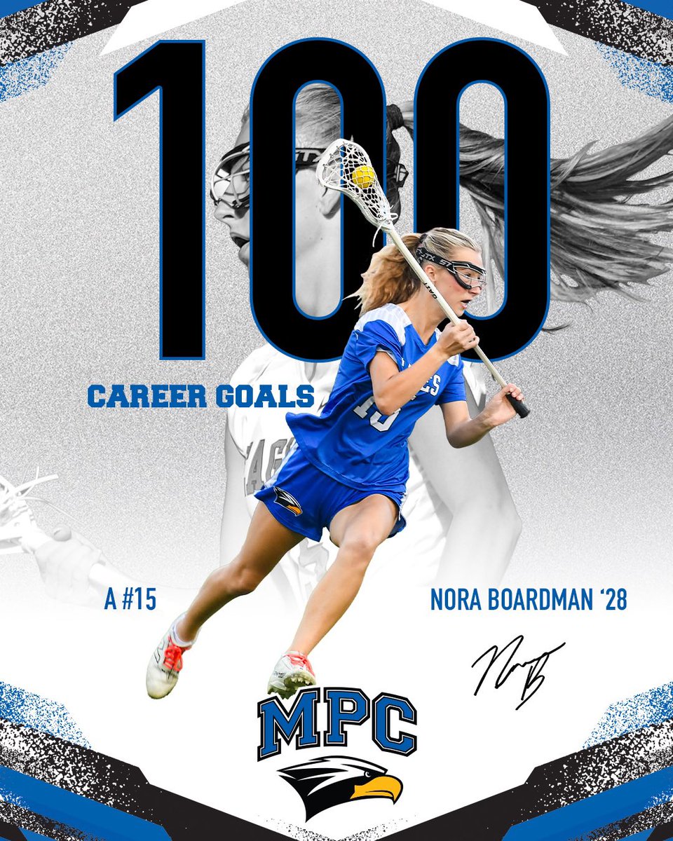 MPCAthletics's tweet image. Congratulations to N. Boardman on reaching 100 career goals!

#MPCWAY | #CommitmentToExcellence