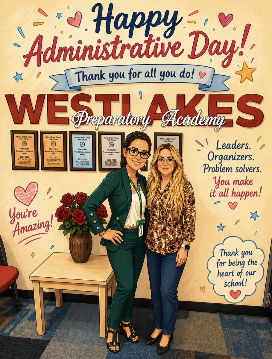 westlakesprep's tweet image. Administrative professionals are the heart of every workplace—thank you Ms. Delgado &amp;amp; Ms. Breland for keeping it beating strong. #pantherpride 🐾 #yourbestchoicemdcps #administrativeprofessionalsday @MDCPS @MDCPSNorth @SuptDotres @RobertoAlonsoFL