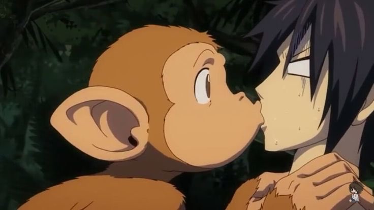 mnligthstr's tweet photo. his first kiss was with a monkey https://t.co/uDknHpqbHE
