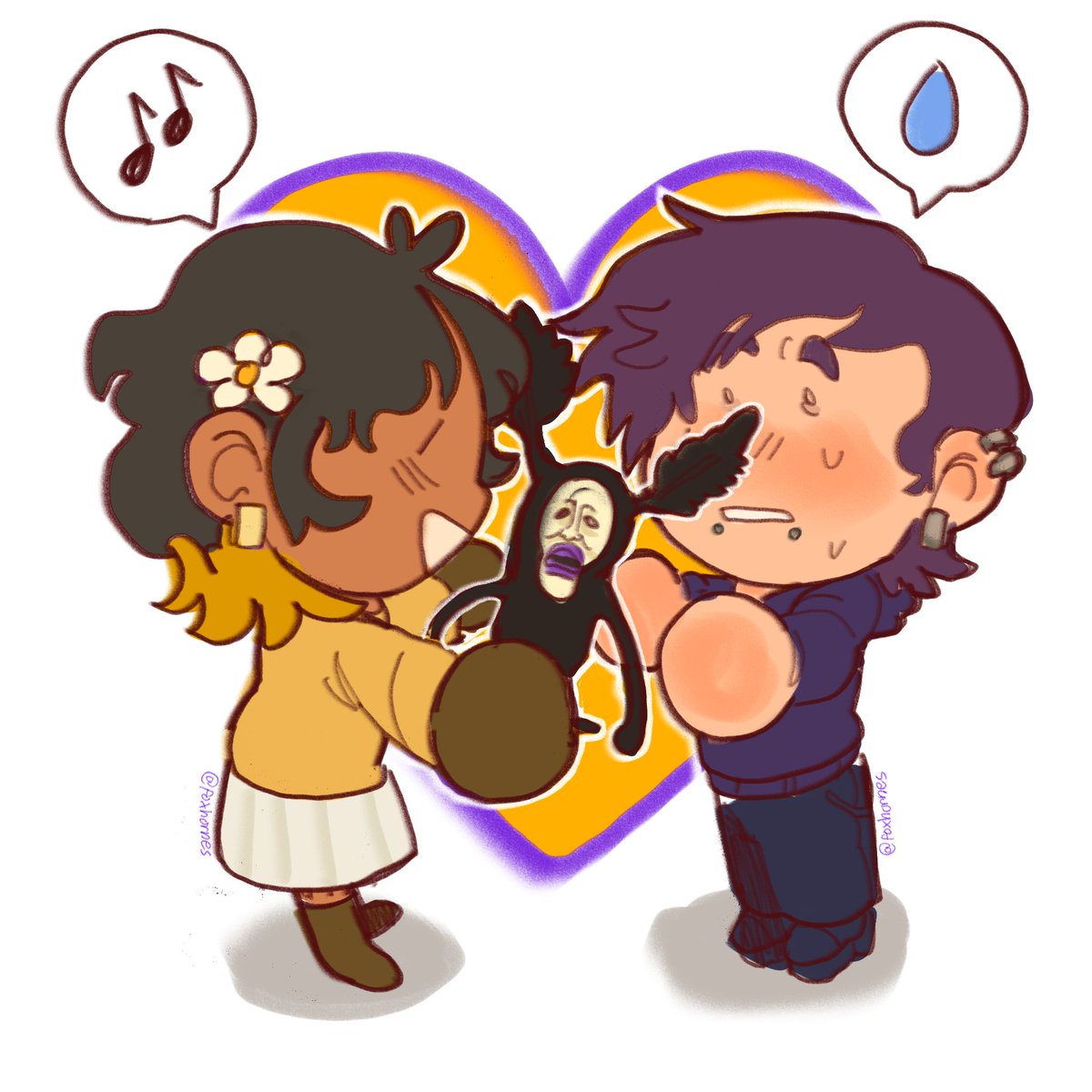 foxhornes's tweet image. tinies sketch comm for @yoom_ss!! #fxhornesart #artcommissions