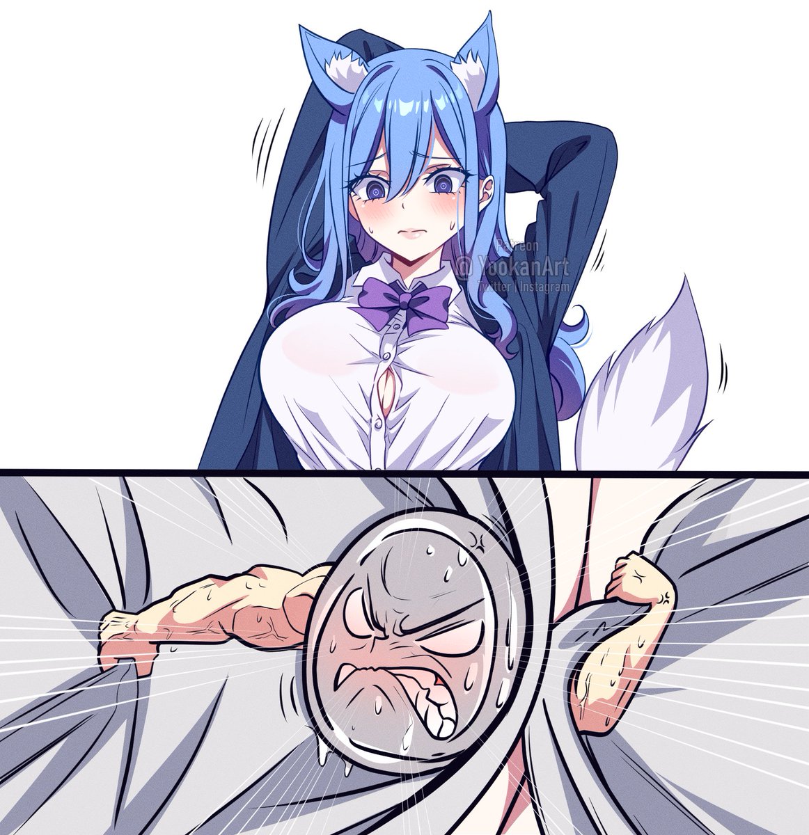 YookanArt's tweet image. 🦊This button is fighting for its life! 😩
How much longer do you think it can hold?

👇Check the thread for Sp¡cy Version 
#fairytail #animeart