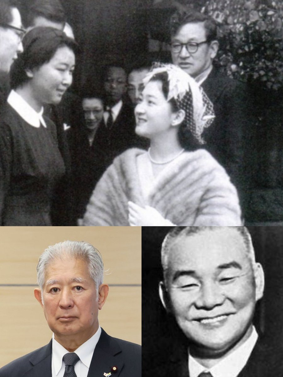 因みに、自民党の森英介氏（森コンツェルンの創始者森矗昶の孫）は、美智子さまの実妹恵美子さんの夫、安西氏の従兄弟。安西氏も森矗昶の孫。

姻戚関係としては麻生氏ほど近くはないが、こちらも議論から外れたほうがいいかもしれない。

⬇️美智子さまの閨閥（詳細）
alek2emperessofjapan.blog.jp/archives/14787…