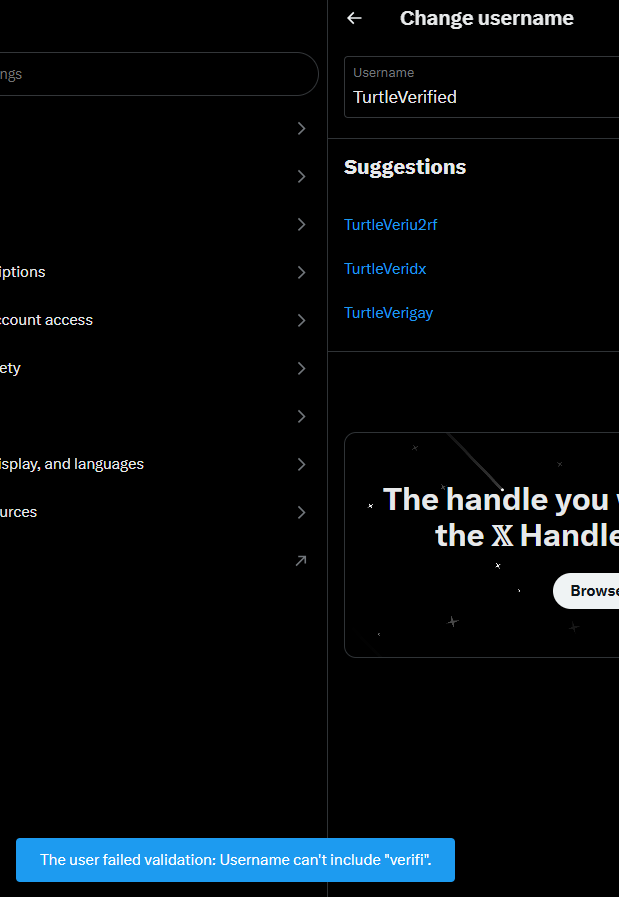 TurtleV3rified's tweet image. @X @XCreators #Handles