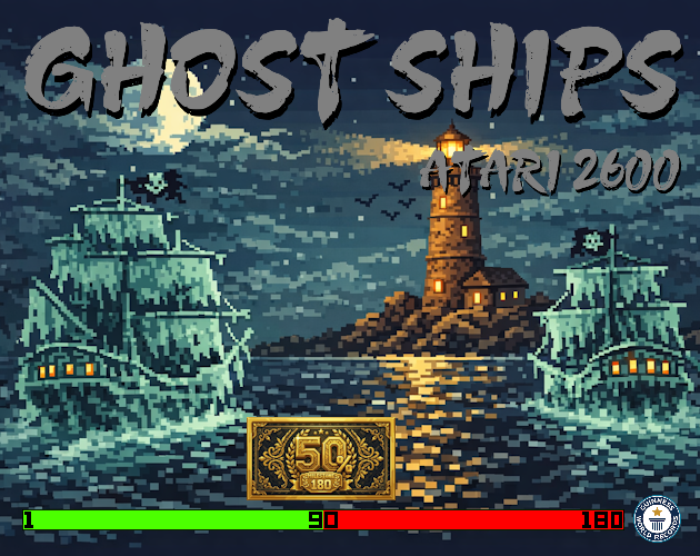 Atari2600GM's tweet image. 👻 GHOST SHIPS​ ⛵
90th Game for Atari 2600
Demo available to download or play in browser
marc-vittorini.itch.io/ghost-ships

#Atari2600 #Retrogaming #Homebrew #Atari #8bit #VCS #Gamedev #IndieGame #RetroDev #GuinnessWorldRecord @itchio
