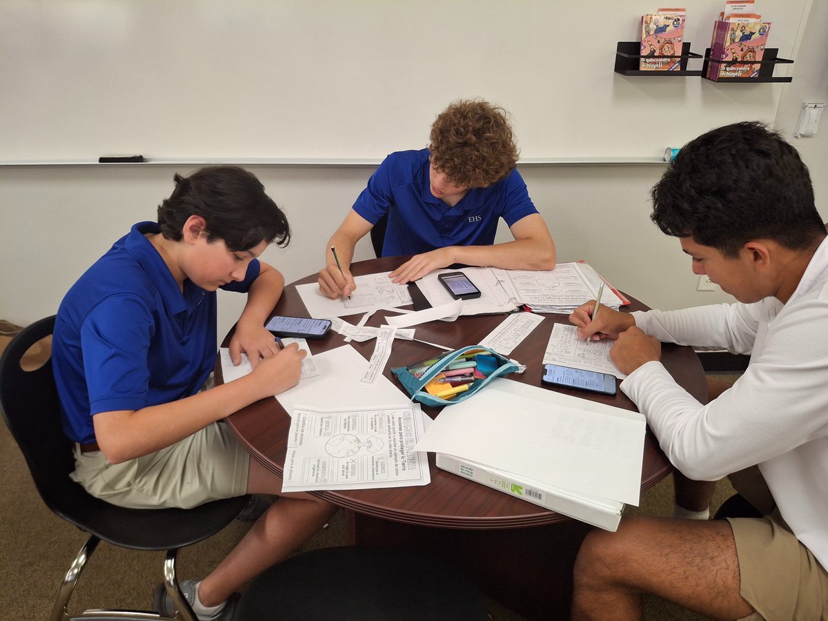 EHSHouston's tweet photo. Spanish 2 Honors students celebrated Earth Day with a special activity. The Knights created posters with messages intended to inform others about ways to take care of our planet. During this activity students practiced using affirmative and negative commands. #KnightsStandOut https://t.co/r8LPKW1QwM