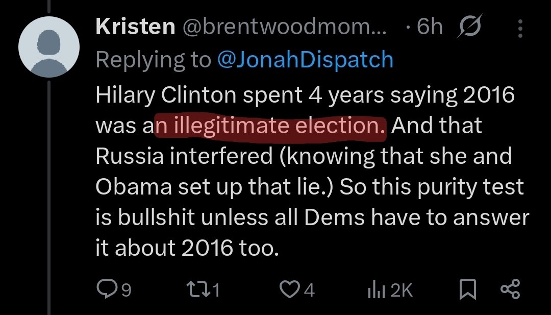 daFRO__'s tweet photo. @Ruby1184659 @krbysuperstella @brentwoodmomof3 @JonahDispatch I see you struggle with reading. This is the claim we were arguing. In your perplexity prompt, you included excuses she made for why she lost, which is not the same as accusing the other side of fraud. https://t.co/oryfpGLXbb
