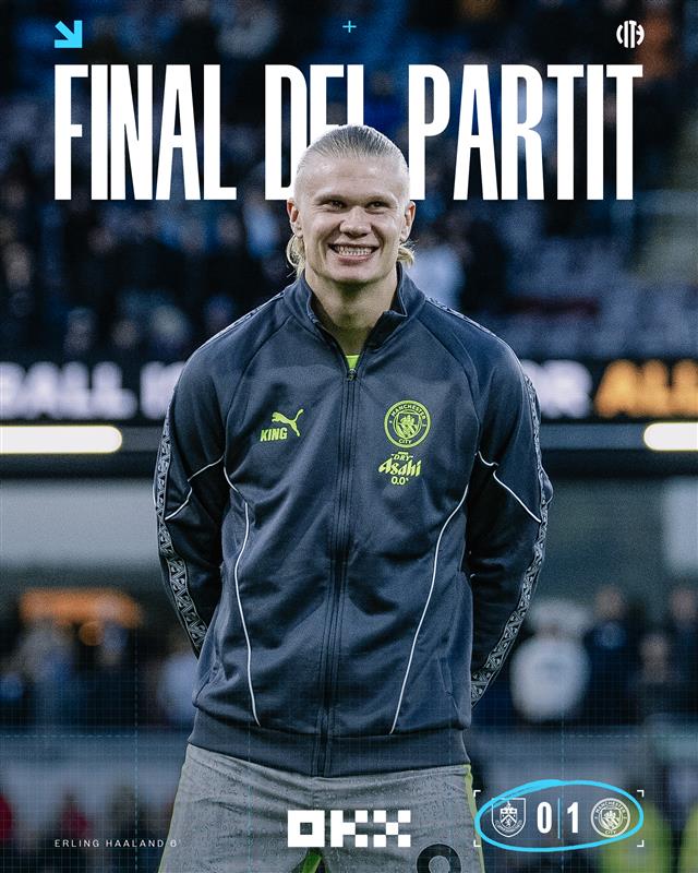 FINAL A BURNLEY! Victòria que s'ha hagut de mastegar moltíssim. Tornem a ser líders de la Premier League.

🟣 0-1 🩵