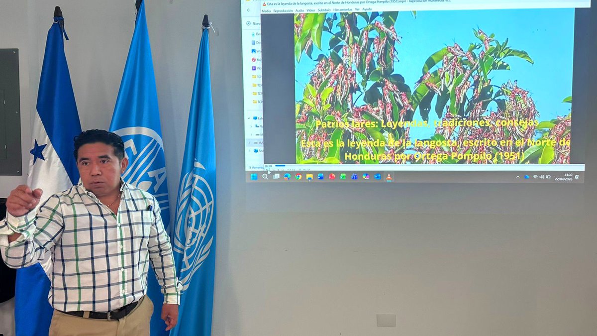 👉 La capacitación es impartida por el Dr. Mario Poot, especialista mexicano 🇲🇽 con amplia trayectoria en el estudio y manejo de acrídidos 🦗.