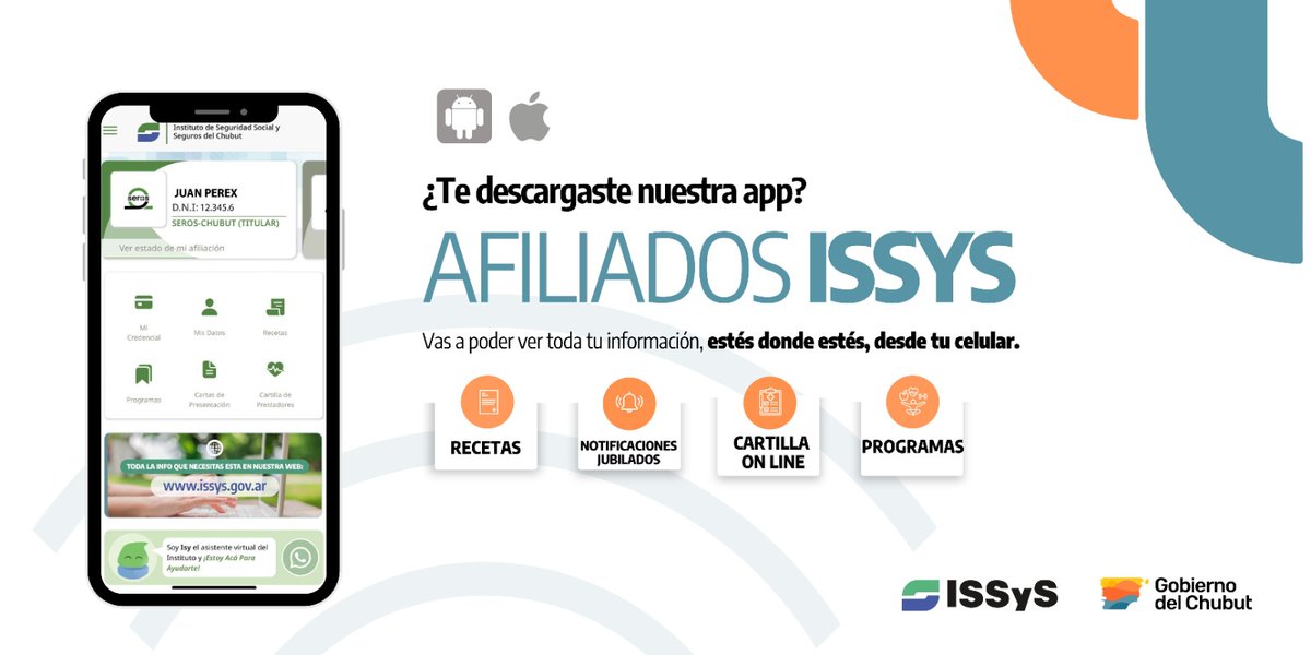 Chubutparatodos's tweet photo. SEROS Chubut recuerda los beneficios del uso de la aplicación móvil Afiliados #ISSyS para simplificar gestiones
https://t.co/9h6oZ3hdzK
#SEROSChubut @gobiernochubut https://t.co/EPF9vnFxBl