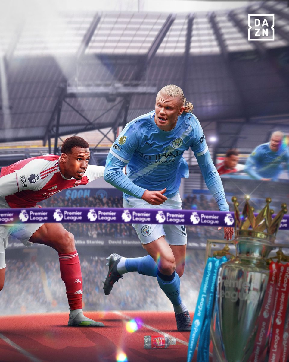 DAZNFootball's tweet image. The Premier League title race is ON 🔥

Manchester City claim the top of the table with 70 points 😤💥

Arsenal are now in second place 😳👀

#PremierLeague