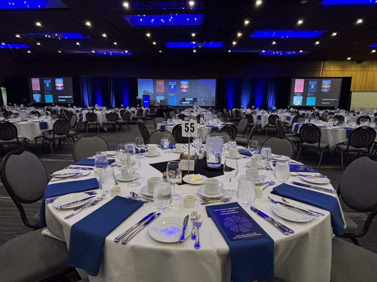 RBCConvCtreWpg's tweet photo. Welcome to CFA Society Winnipeg for their 61st Annual Forecast Dinner!

This sold out event brings together finance professionals for an evening of insights, recognition, and networking, including expert perspectives on today’s evolving economic landscape. https://t.co/6jAn4xtZqG