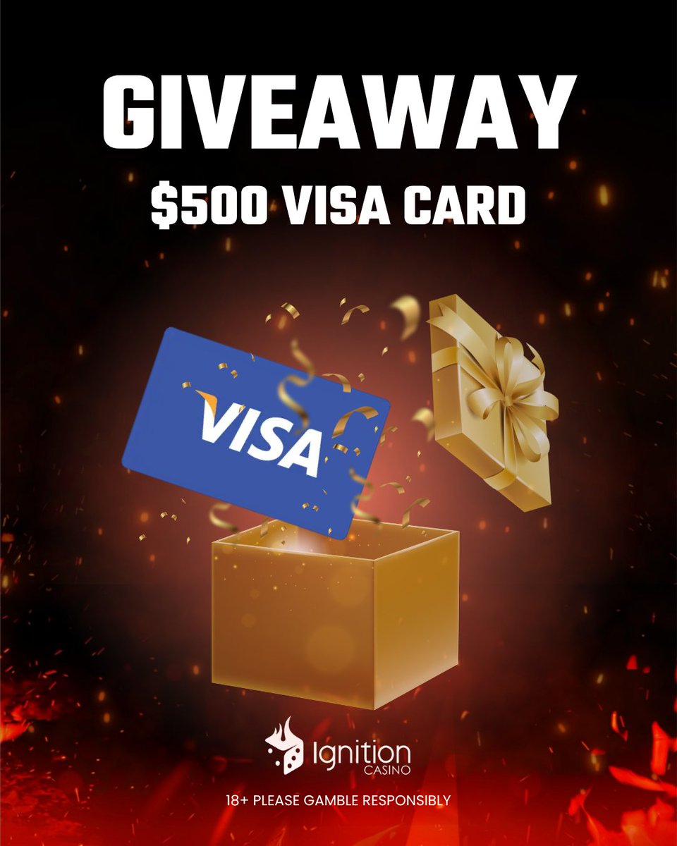 IgnitionCasino's tweet image. 😳 $500 VISA CARD COULD BE YOURS 😳

To enter:
- Follow us and reshare ✅
- Tell us: What is your favorite item you've ever bought?

Winner announced April 29.

Must be 18+, USA based and have a min. $10 deposit in the last 7 days.

Good luck! 🤩

#giveaways #money #visa