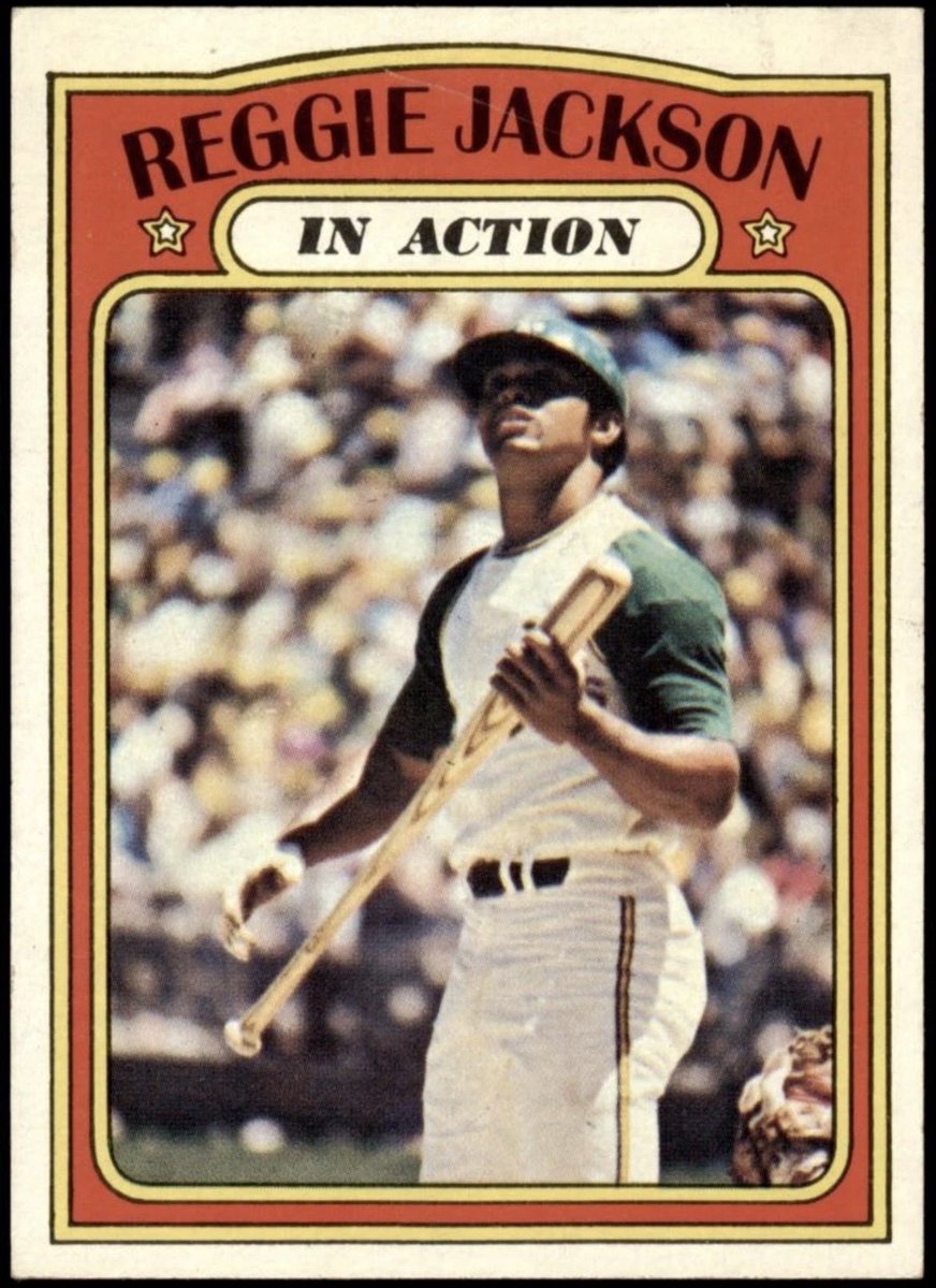 CardboardHistry's tweet photo. So many BEAUTIES ⬇️ of #MrOctober, but he was shorted by #Topps in his ‘73 #MVP season ⬆️ IMO. https://t.co/vSCXMjFl5q