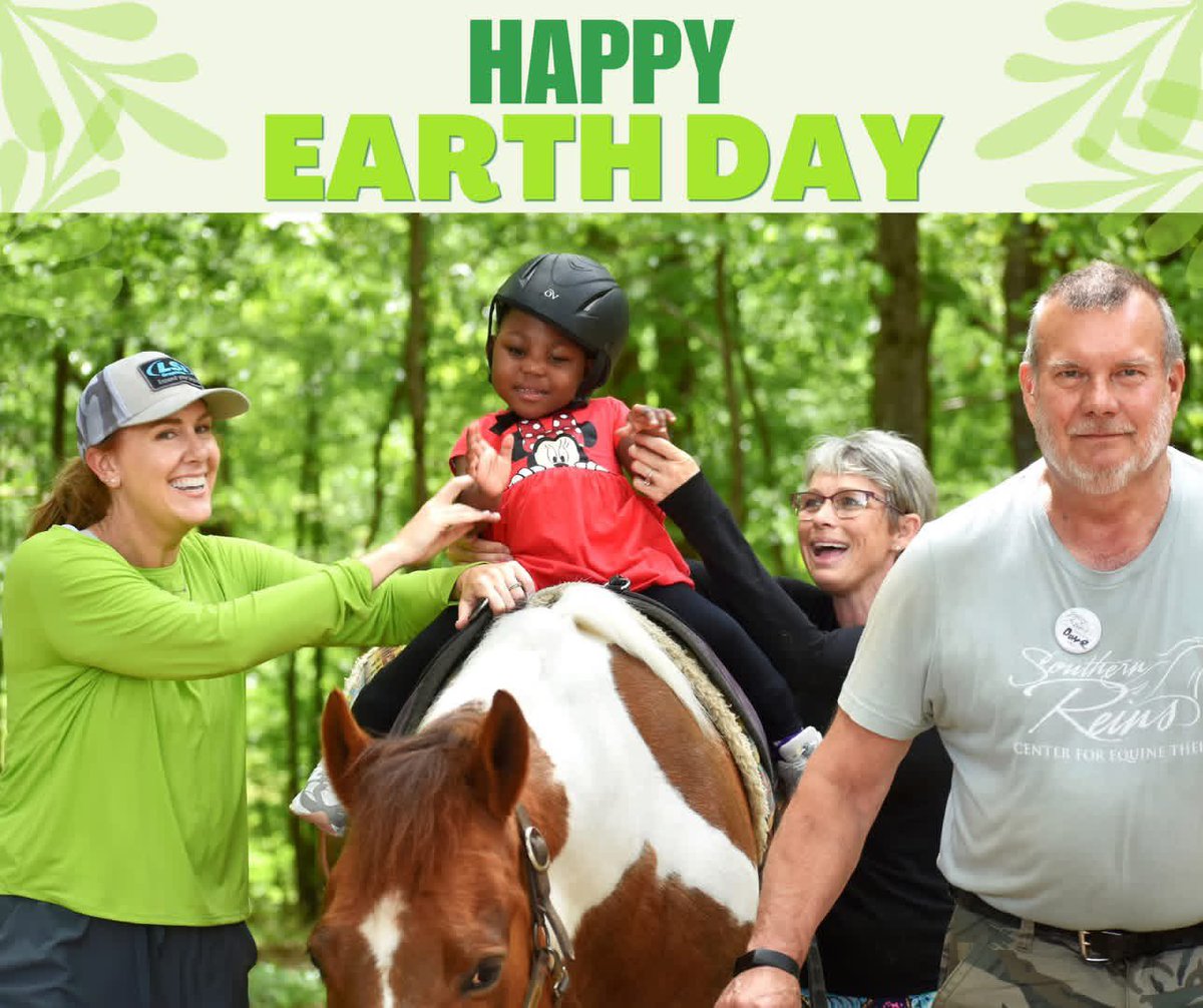 Happy Earth Day from all of us at Southern Reins! Today we celebrate the land that supports our herd, the peaceful spaces that make healing possible, and the connection between nature, horses, and the individuals we serve!