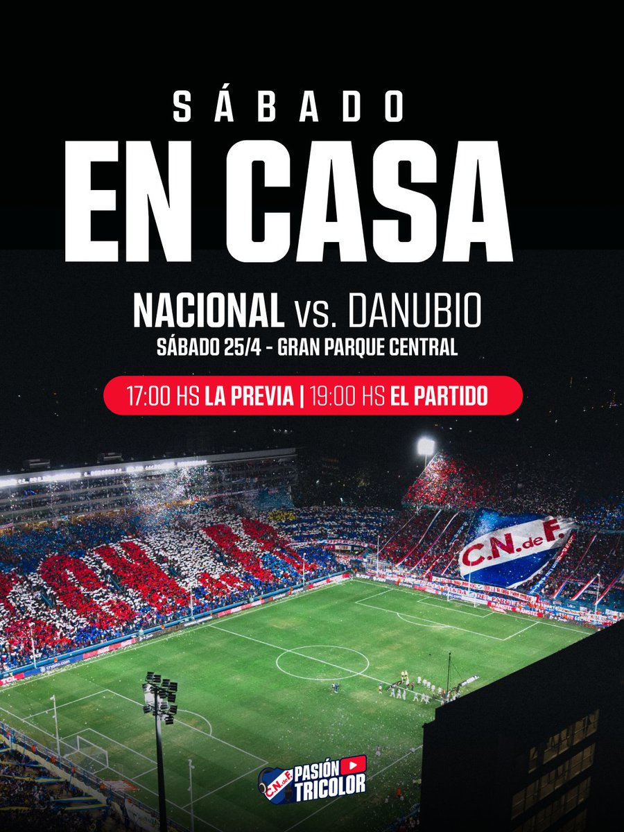 NACIONAL NACIONAL 

📌✅ Estamos en vivo con un nuevo programa de PASIÓN TRICOLOR.

 ¡SUMATE! Web y apps 🔵⚪️🔴

#LaRadioDelHincha #PasionTricolorPlay  📱pasiontricolor.com.uy