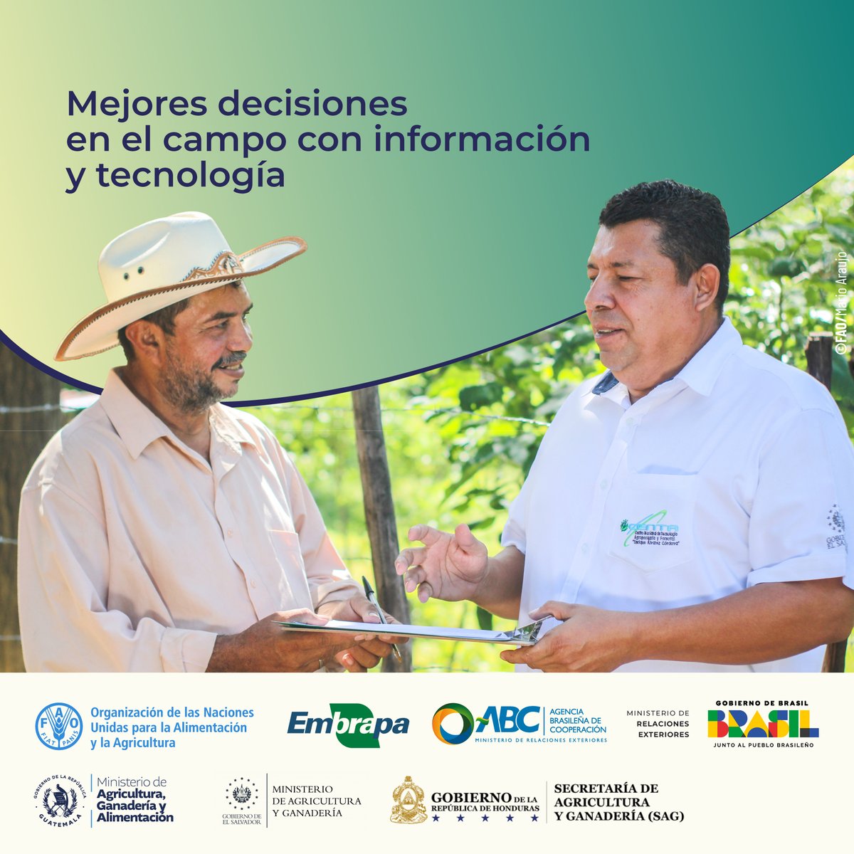 FAOBrasilCoop's tweet photo. El proyecto #ZARC de @FAOBrasilCoop logró:

✔️ Generar datos y mapas de riesgo
✔️ Validar recomendaciones en campo🌱
✔️ Fortalecer capacidades institucionales

📊 Más información = mejores decisiones en el campo
#CoopeeraciónSurSur #AgriculturaFamiliar #CorredorSeco https://t.co/xPUhxu3e3h