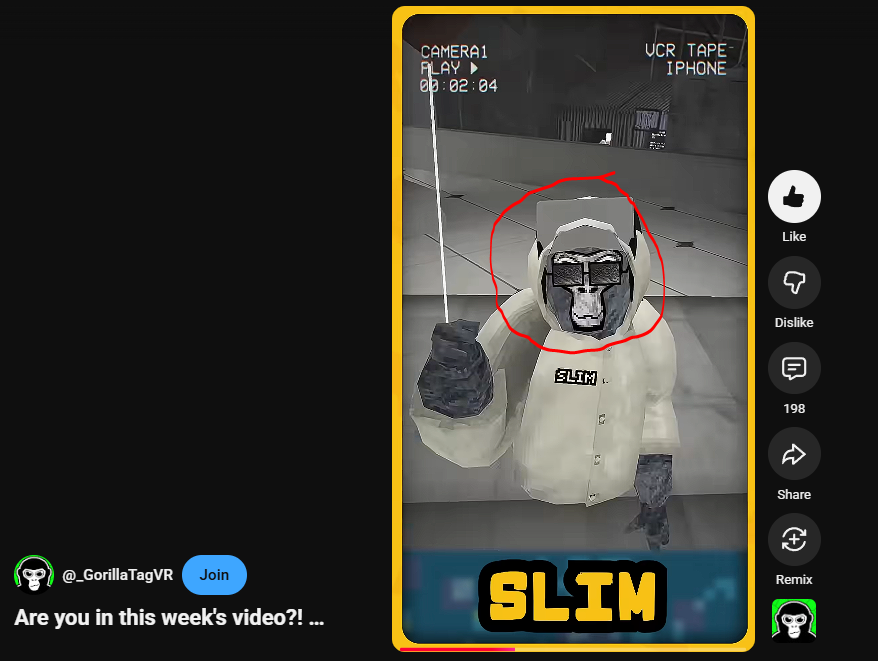 SlimDoesVR's tweet photo. Thanks Gorilla Tag for putting me in a community spotlight, yall are seriously the best! 🥹✌️💙 https://t.co/33syZwD5cw