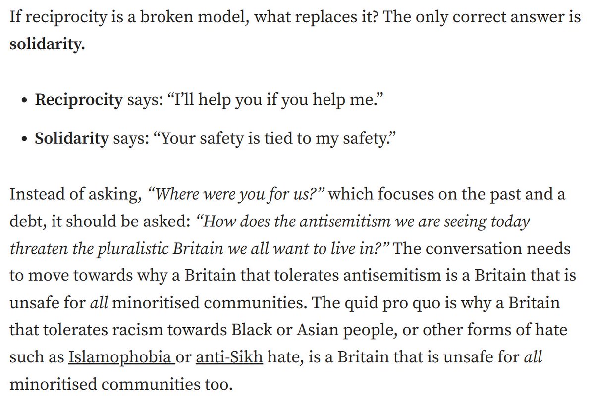 As a Black British Jew, I’m watching the "allyship audit" currently fracturing our communities. When solidarity is quid pro quo, we lose each other. I’ve written about why transactional allyship is a trap, and how we move from debt to common cause: medium.com/@blewishand/th… 🧵
1/5