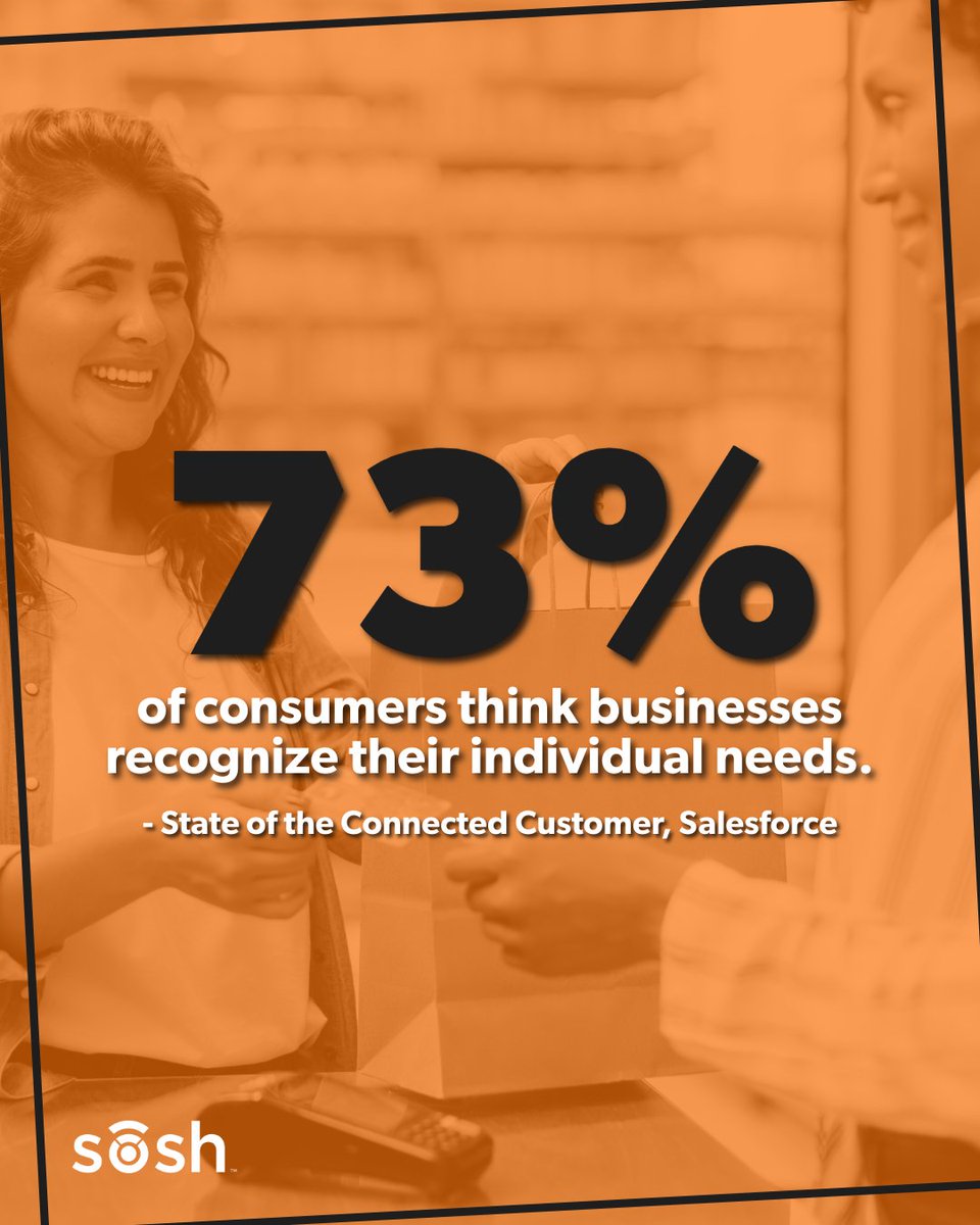 getsosh's tweet image. Customers want to feel seen and cared for. 

Specialized buying journeys, unique customizations, and flexible options: that can be the difference between one-time visitor and long-time customer.

#statistics #buyersjourney #customerservice #businesstips #marketing
