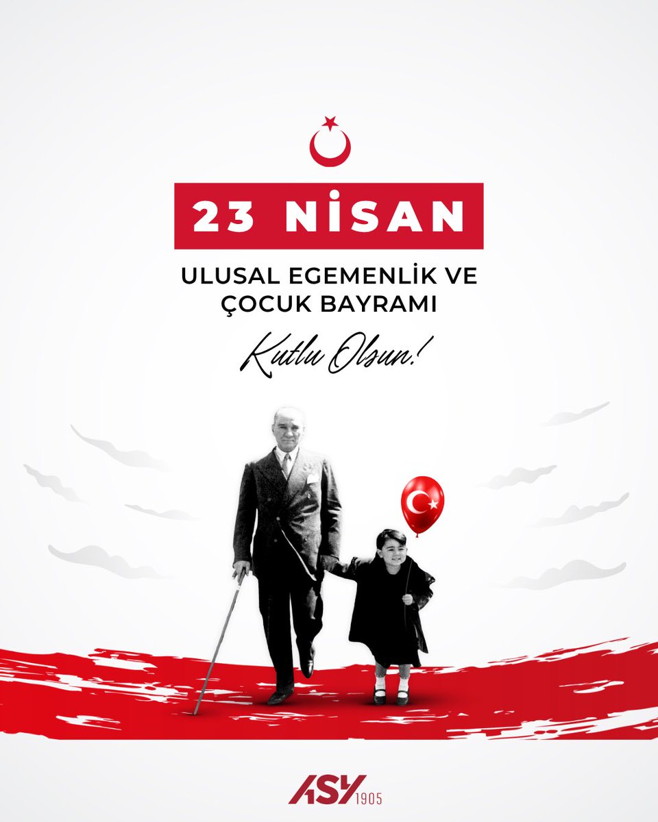 ASY1905Dernegi's tweet photo. Gazi Mustafa Kemal Atatürk’ün dünya çocuklarına armağan ettiği 23 Nisan, çocukları korumanın, onların haklarını savunmanın ve sevgiyle büyütmenin ne kadar kutsal bir sorumluluk olduğunu bizlere hatırlatır. Tüm çocukların güvenle, barış içinde ve umutla yaşadığı bir dünya dileğiyle, 23 Nisan Ulusal Egemenlik ve Çocuk Bayramı kutlu olsun.
