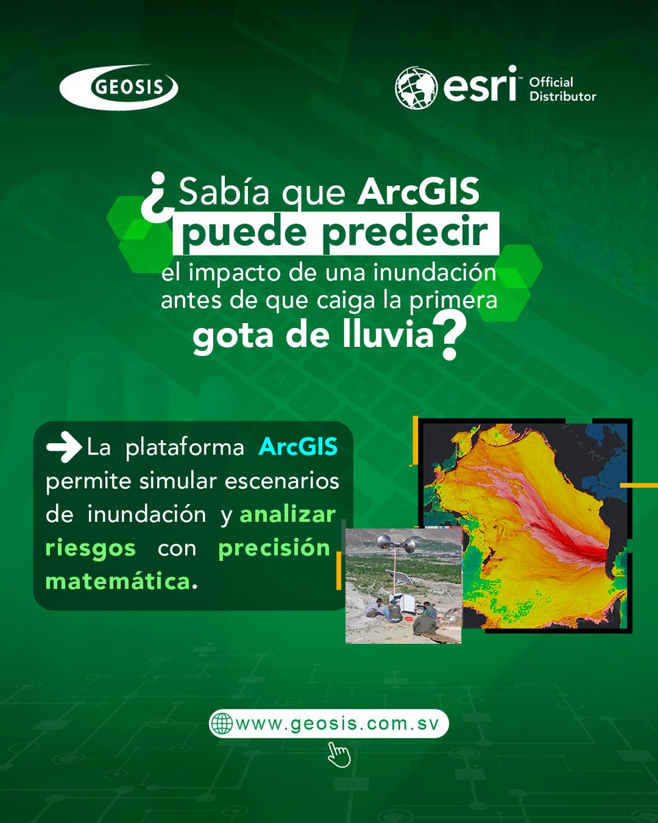 GEOSISSV's tweet image. ⚠️No deje que las lluvias detengan su operación ⛈️

Con inteligencia geoespacial, puede predecir zonas vulnerables y optimizar rutas logísticas antes de que el clima se vuelva un problema.

Conozca más ⬇️
geosis.com.sv

#ArcGIS #GIS #Geosis