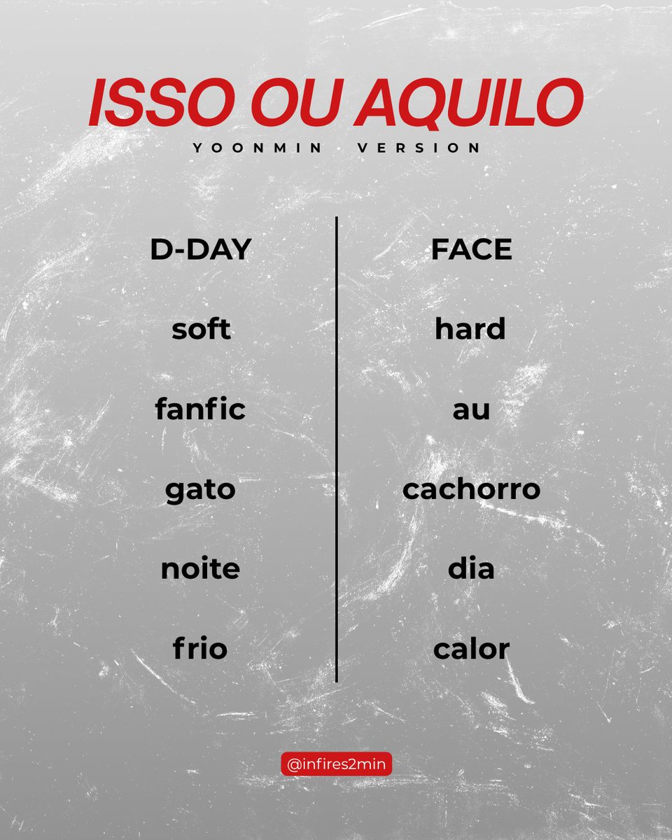 infires2min's tweet photo. ISSO OU AQUILO 🐱🐥 YOONMIN VERSION

Cite o tweet com as opções selecionadas! https://t.co/TNRC44gzwV