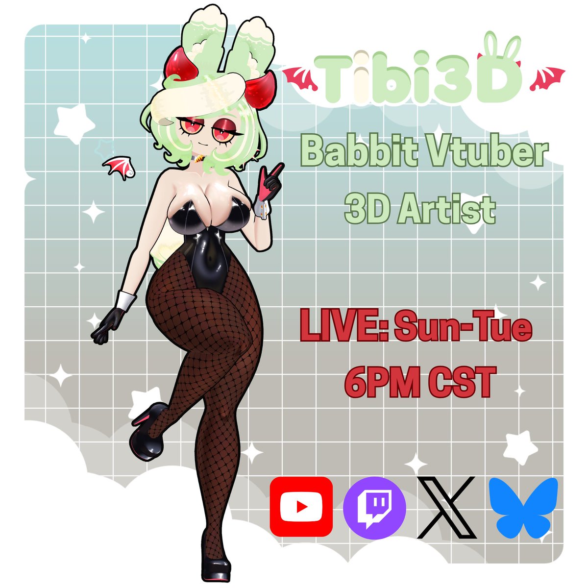 Tibi 【3D Modeler】「 ✦ BabbitVtuber ✦ 」COMMS OPEN tweet media