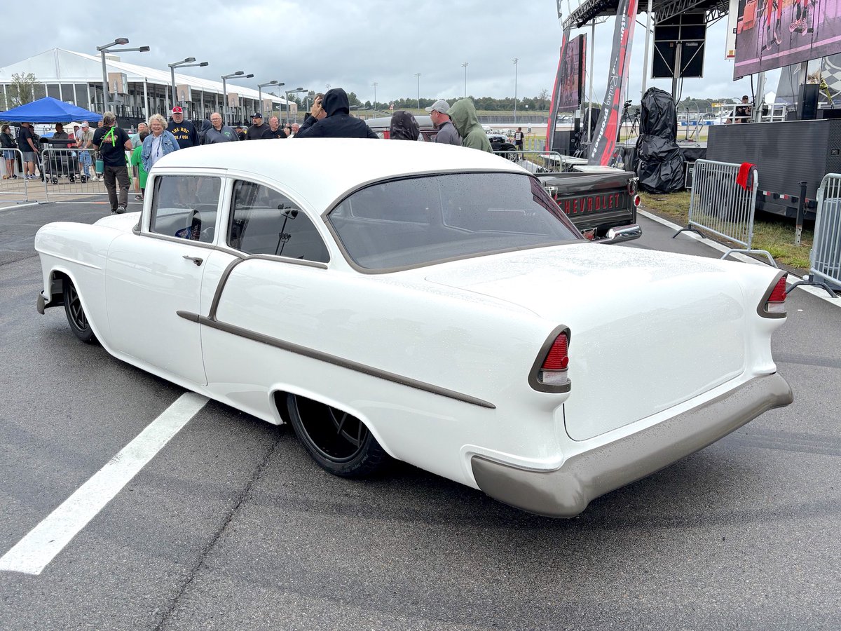 ForgelineWheels's tweet image. Home brewed! Kelly Clark's 1955 #Chevy210 is known as #Tradesman, because Kelly (who was trained as a plumber) built most of this project with his own two hands. The car had belonged to Kelly's father, and it's come a long way from being a pile of parts to being a finalist at