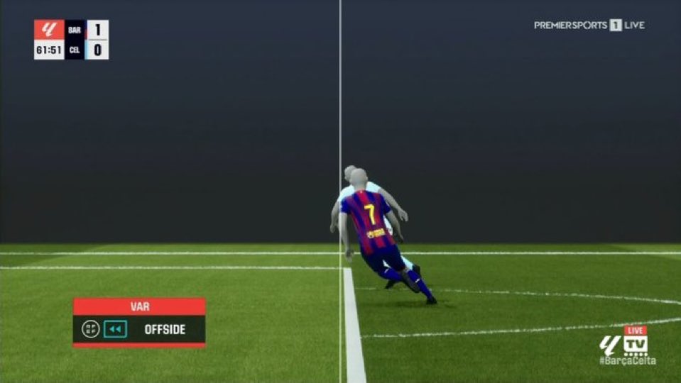 DaimaoFCB's tweet photo. Ca fait 3 fois en 1 an que le meme arbitre à la VAR annule un but du FC Barcelone pour un faux hors jeux mdrrr Tebas va tellement tenir sa promesse https://t.co/VqpJzll6XG