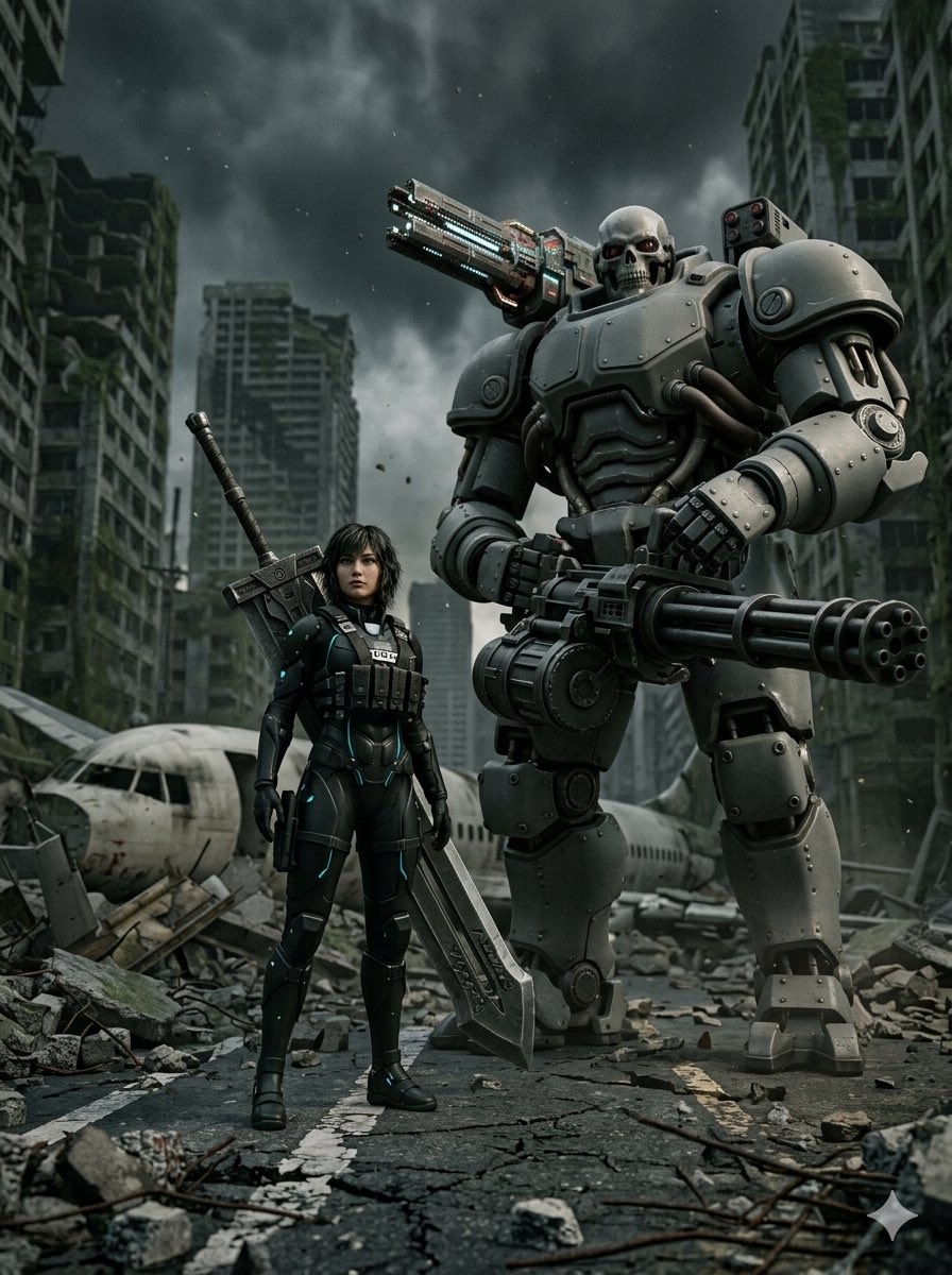 AI_nosnest's tweet image. ↑
動画じゃなくて画像でした

ボツ供養
Posting my unused works

#AIart #GenerativeAI #ScifiArt #Cyberpunk #PostApocalyptic #Mecha #GiantRobot #FemaleWarrior #DystopianFuture
#生成AIで巣