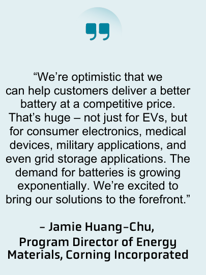 JKeynesAlpha's tweet photo. $GLW 👀 NICE shoutout from Corning to partner $QS about working to produce the most advanced next gen SSB batteries around... you think Corning is going to BS about this, think again, they are the big dog partner everyone wants for this sort of manufacturing! https://t.co/bJgXBtQs13