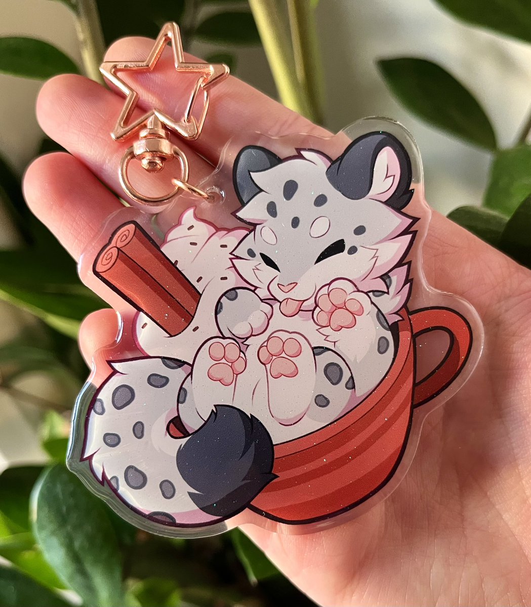Snow leopard latte keychain! ☕️