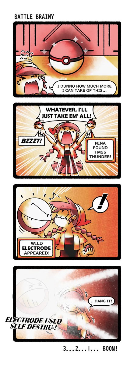 DSammySami's tweet image. Here's today's PBN strip, and the items continue to pop up! They can't just be ignored...! They can be anything! It's worth the risk! #Pokemon #Comic #ComicArt