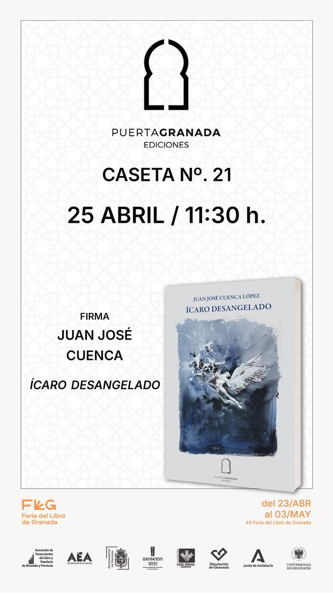 puertagranada's tweet photo. ¡Os esperamos en la Feria del Libro de Granada!
#FeriadellibroGranada
#PuertaGranada
#FeriadelLibro
#DíadelLibro https://t.co/CL40zI4xqN
