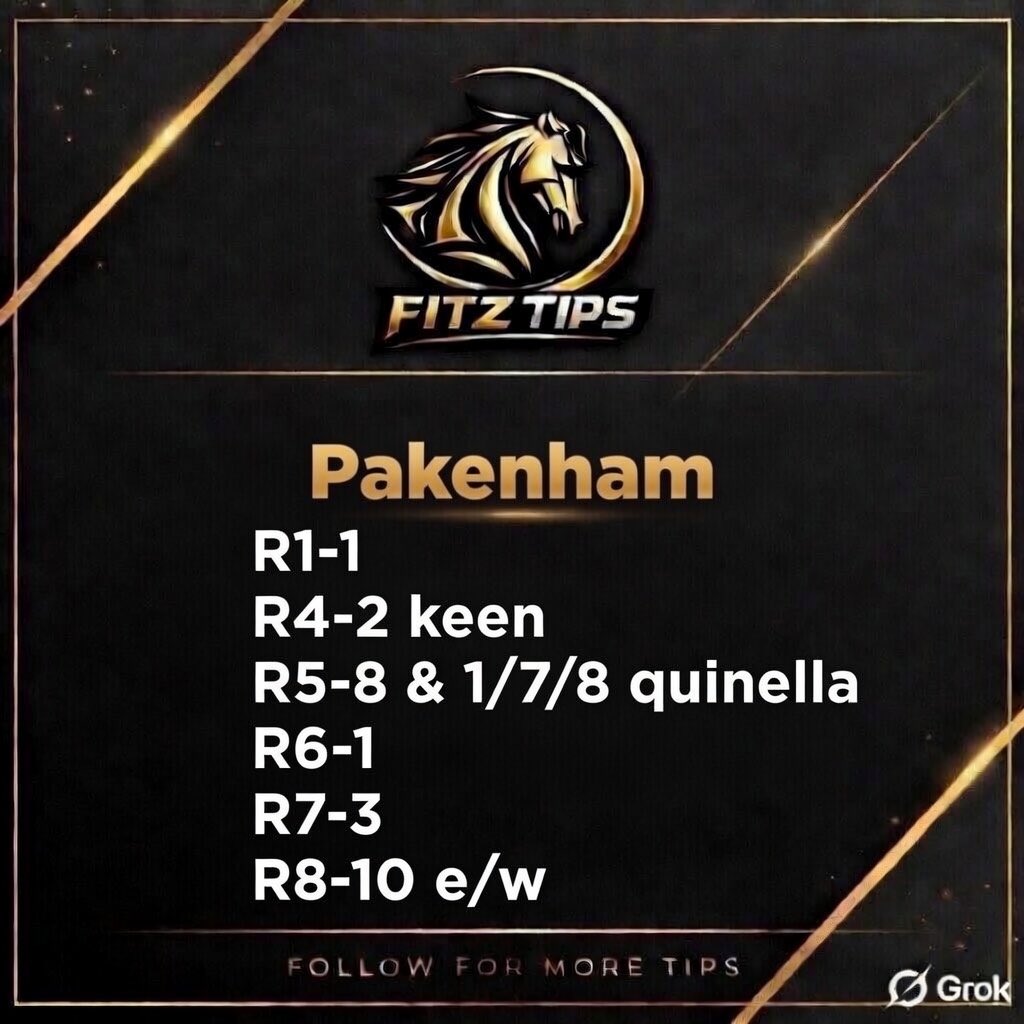 FitzTipsAu's tweet image. #horseracing #racing #tips #RacingTips #punting #winning #Fitztips #bettingtips #horseracingtips #racingvic #racingsa #racingtipster #formguide #thoroughbred #raceday #trackwork #melbourneracing #dailytips #formanalysis #pakenham