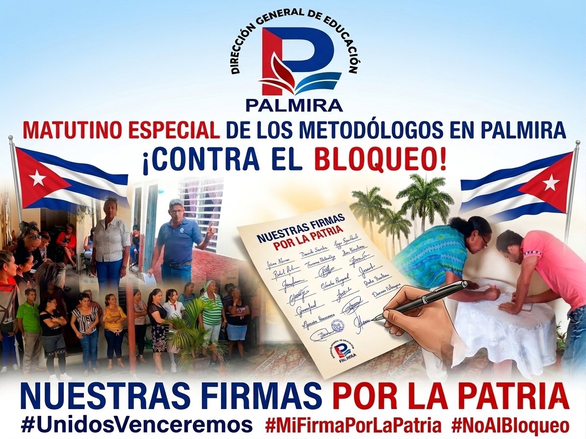 La verdad de #Cuba no será silenciada. 🇨🇺 Estampamos nuestra firma por la soberanía y contra el bloqueo genocida. ¡Unidad y victoria!
​✍️ Firma aquí por la justicia y la paz.
​#MiFirmaPorLaPatria
#NoAlBloqueo
<a href="/CubaMined/">MINED</a>