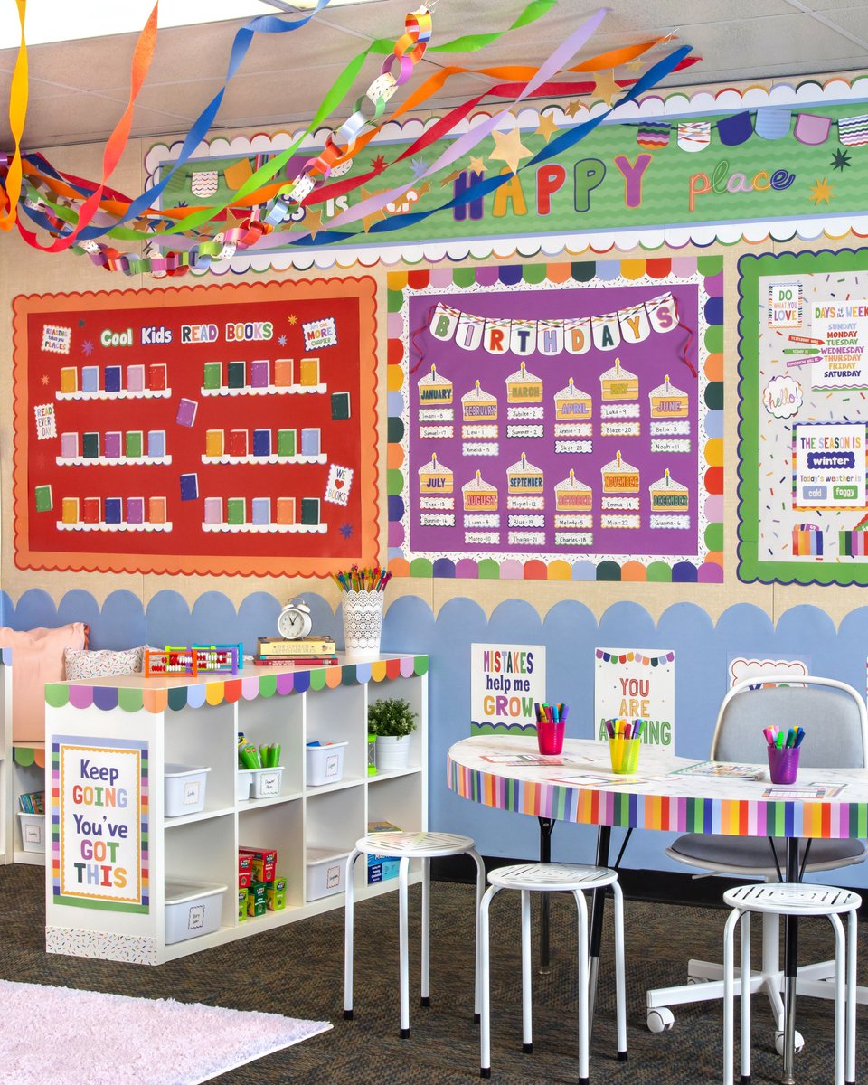 teachercreated's tweet photo. Color Crush is here to party! 🎉

Get your classroom celebration ready with this bright and cheerful theme. Cute scallops, colorful sprinkles, and feel-good sayings bring all the positive energy to your classroom.  ⭐️ 📚 https://t.co/ycKlGlrLdC