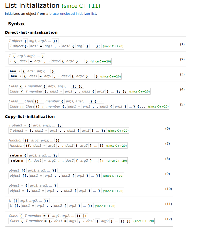 Tomorrow I'll be telling students about list initialization in C++ and may God have mercy upon those poor souls