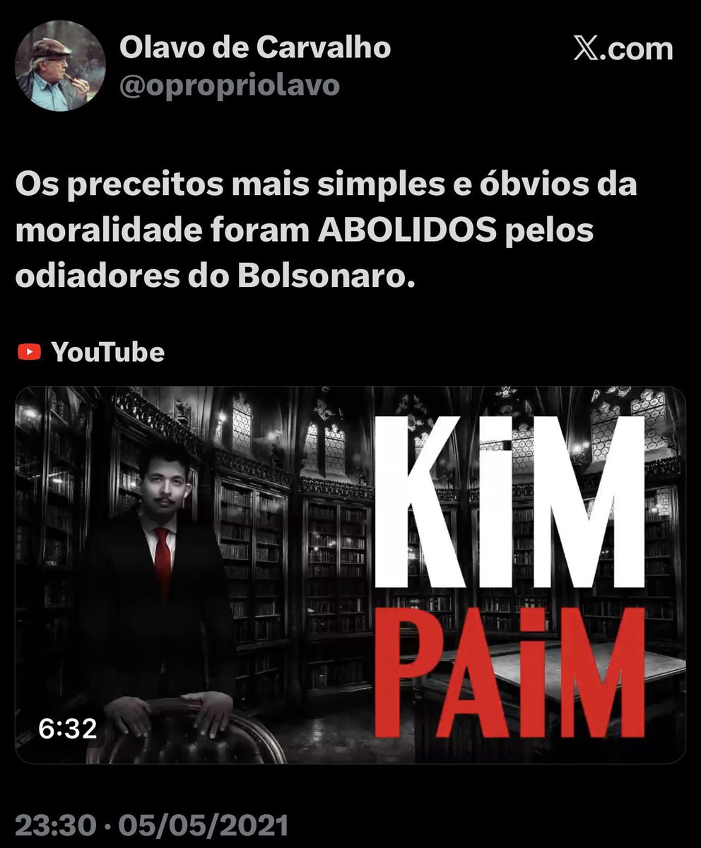 Teria o Kim Paim enganado até o mestre Olavo? 😂