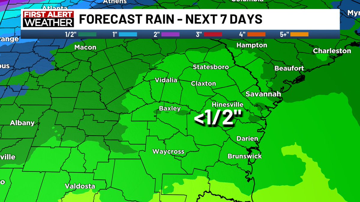 Rain chances return this weekend into next week.  Unfortunately it doesn't look like much.