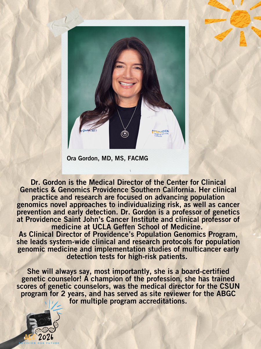 SocalGCs's tweet photo. 🕰️ Time to get to know our panelists, Molly Frankle, Ora Gordon, and Kayley Krystkowiak as they plan to discuss "Polygenic Risk Score in Clinical Practice" at the upcoming AEC! Join us at 10:45am May 8th for this fascinating discussion. https://t.co/Tdj2lkiFtf