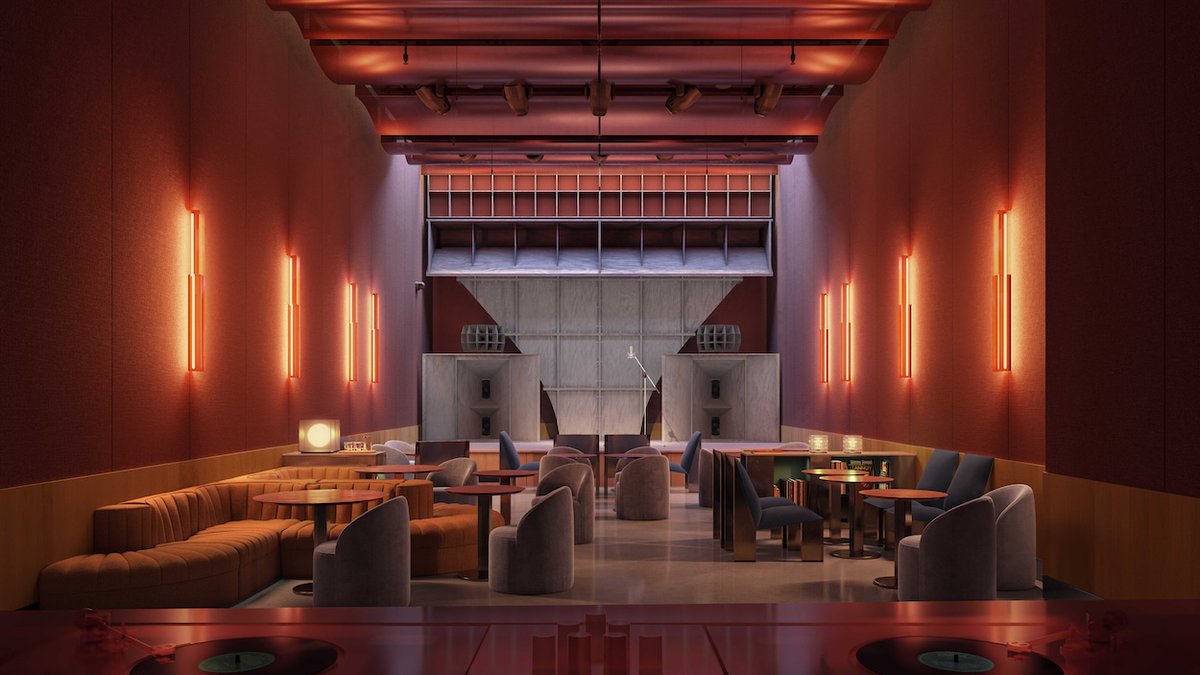 andruyeung's tweet image. NYC just launched yet another social club.

It's called Stylus. It's in the Lower East Side.

They have an 'acoustically engineered' listening room and performance space. Took 2.5 years to design.

There's also a recording studio, terrace, private salon.

750 members max. For ppl