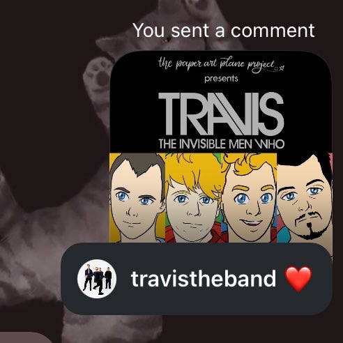 PAPP_official's tweet photo. It’s been known since 2022 that Travis were aware of IMW to some extent (notably the artwork), thanks to Facebook fans' support. But this week has resurfaced that fact by so much 😭 My heart is full ♥️

The complete TRAVIS series is available now! https://t.co/ENc5aJ4Sly https://t.co/RheUsdp4ZI