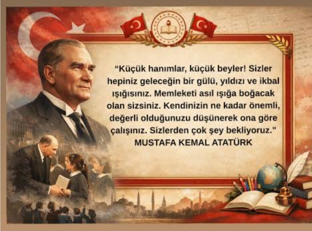 Akilic_08's tweet photo. Sadece büyük bir lider geleceği
Küçük kalplere emanet eder.
23 NİSAN ULUSAL EGEMENLİK VE
ÇOCUK BAYRAMI KUTLU OLSUN. https://t.co/X0S1Xas4dZ