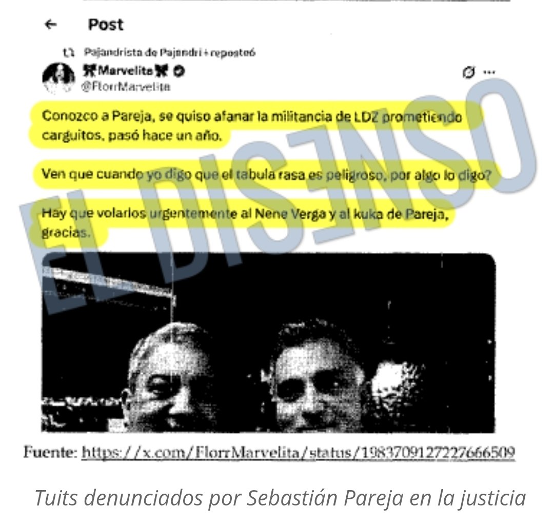 🚨🇦🇷🏳️‍🌈🇬🇧| PEOR QUE EN REINO UNIDO.

El Diputado Nacional y Vocal de la Comisión Permanente de Libertad de Expresión de la Cámara de Diputados, Sebastián Mantequilla Pareja, denunció a twitteros por criticarlo en redes y no contento con eso LES PROHIBIÓ QUE LO NOMBREN
NI NOVARESIO