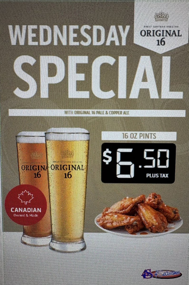 The NHL and NBA playoffs have been great so far. So are our awesome wings and O16 on special. GO OILERS GO! Big Screens. Big Sound.

4Seasons - your playoff HQ.